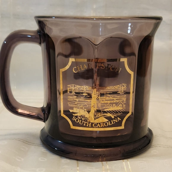 Culver 22K Gold Charleston South Carolina Souvenir Cranberry Glass Mug - Picture 11 of 12